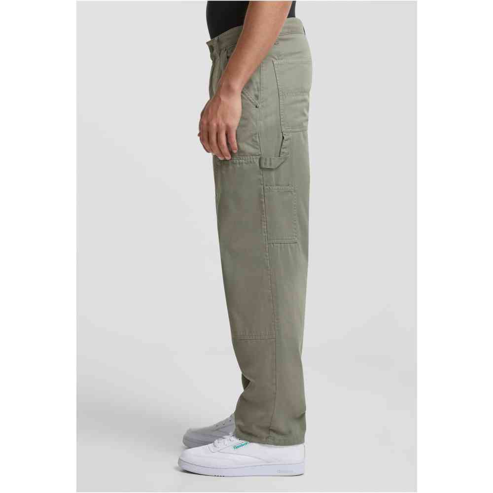 Urban Classics - Twill Double Knee Pantalon coupe standard - Vert